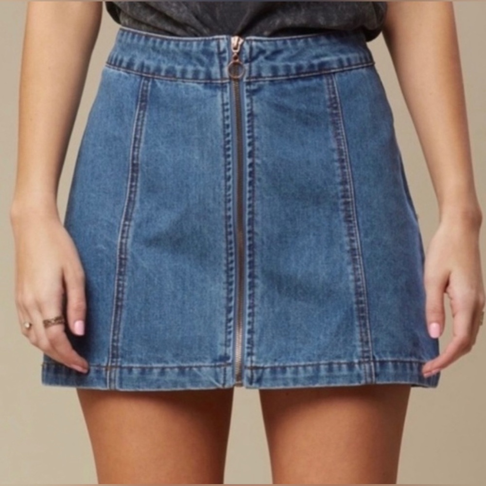 Altar’d State Blue Denim Skirt